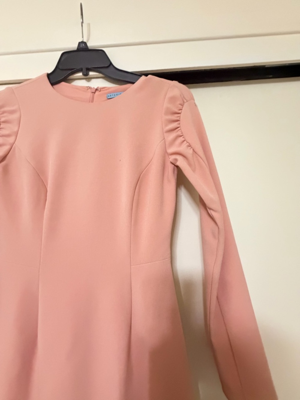 ANTONIO MELANI Dusty Rose Long-Sleeve Sheath Dress - Picture 3 of 8